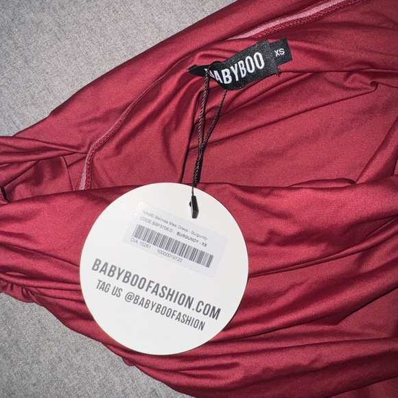 Babyboo Belinda Maxi Dress Burgundy Size XS BNWT 🌹 - Picture 4 of 6